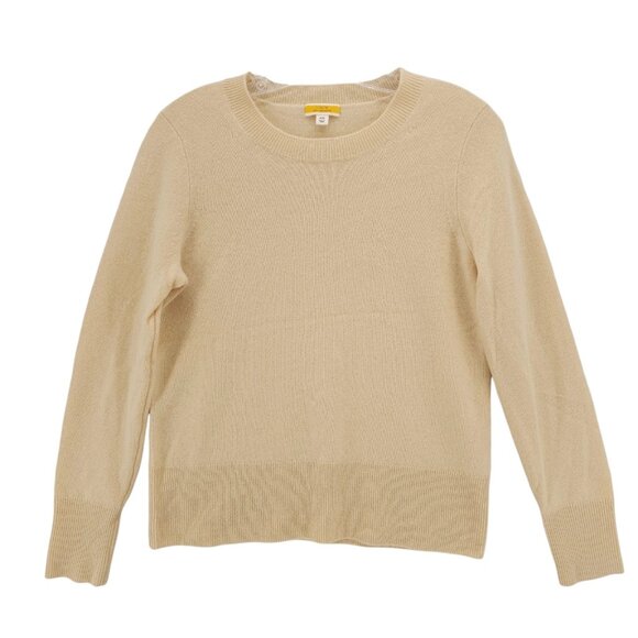 J. CREW 100% Cashmere Sweater Everyday Long Sleeve Pale Yellow Size XS - Picture 1 of 6
